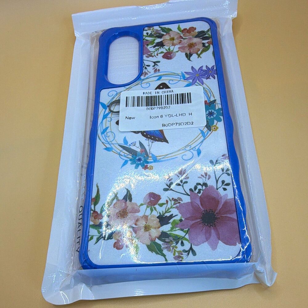 Icon 6 YGL-LHD H Floral Butterfly PVC Jelly Fitted Case Skin, Scratch Resistant